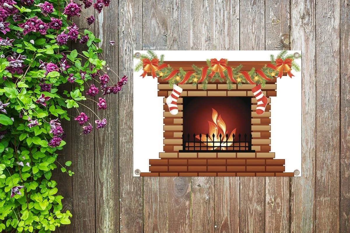 Une Illustration D'une Cheminée Avec Affiche De Jardin Décoration De Noël 40x30 Cm - Petit - Toile De Jardin / Toile D'extérieur / Peintures Pour L'extérieur (décoration De Jardin) 9 Une Illustration D'une Cheminée Avec Affiche De Jardin Décoration De Noël 40x30 Cm - Petit - Toile De Jardin / Toile D'extérieur / Peintures Pour L'extérieur (décoration De Jardin) – Image 7