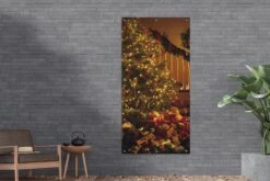 Décoration Murale Murale Extérieure Sapin De Noël Illuminé Avec Cadeaux - 80x160 Cm -Jingle Bells Boutique 1200x800 929