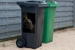 Sticker Conteneur TigreIllustrations De Noël - Côté D'un Tigre Sur Un Fond Noir Avec Des Branches -Jingle Bells Boutique 1200x800 935