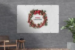 Décoration Murale Hiver - Gui - Couronne De Noël - 180x120 Cm - Poster Jardin -Jingle Bells Boutique 1200x800 959