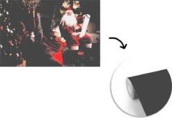 Papier Peint Photo Vinyle - Père Noël Assis Sur Une Chaise Avec Un Sac Plein De Cadeaux, Largeur 600 Cm X Hauteur 400 Cm - Tirage Photo Sur Papier Peint (disponible En 7 Tailles) -Jingle Bells Boutique 1200x824 1