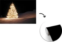 Papier Peint Papier Peint Photo En Vinyle - Un Sapin De Noël Illuminé Pendant La Nuit Largeur 330 Cm X Hauteur 220 Cm - Tirage Photo Sur Papier Peint (disponible En 7 Tailles) -Jingle Bells Boutique 1200x824 4
