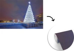 Papier Peint Photo Vinyle - Un Sapin De Noël Illuminé à Tower Bridge En Angleterre Largeur 420 Cm X Hauteur 280 Cm - Tirage Photo Sur Papier Peint (disponible En 7 Tailles) -Jingle Bells Boutique 1200x824 6