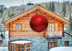 Wetelux Boule De Noël Gonflable 200 Cm Avec 5 Yeux En Acier Inoxydable