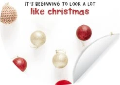 WallCircle - Stickers Muraux - Cercle Papier Peint - Noël - Citation - Boules De Noël - 120x120 Cm - Cercle Mural - Auto Adhésif - Sticker Papier Peint Rond XXL