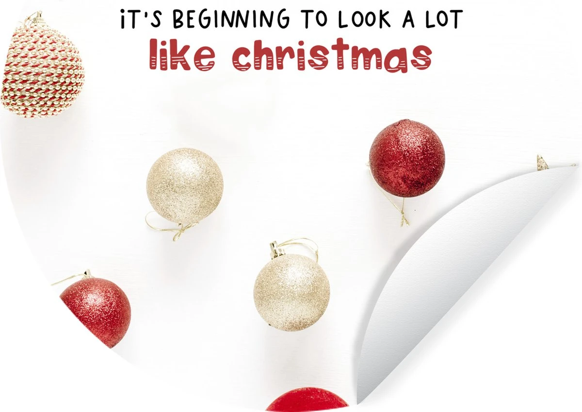 WallCircle - Stickers Muraux - Cercle Papier Peint - Noël - Citation - Boules De Noël - 120x120 Cm - Cercle Mural - Auto Adhésif - Sticker Papier Peint Rond XXL 3 WallCircle - Stickers Muraux - Cercle Papier Peint - Noël - Citation - Boules De Noël - 120x120 Cm - Cercle Mural - Auto Adhésif - Sticker Papier Peint Rond XXL