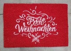 House Of Seasons Paillasson Noël, Frohe Weihnachten Rouge 40x60cm -Jingle Bells Boutique 1200x853