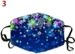 Flocon De Neige | Noël | Masque De Noël Masque Facial Réutilisable Masque Facial Lavable Et Réglable - Unisexe (bleu Multicolore)