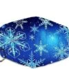 Flocon De Neige | Noël | Masque De Noël Masque Facial Réutilisable Masque Facial Lavable Et Réglable - Unisexe (bleu)