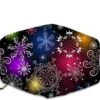 Flocon De Neige | Noël | Masque De Noël Masque Réutilisable Masque Facial Lavable Et Ajustable - Unisexe (noir)