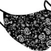 Masque Facial Réutilisable à Motif De Noël Fleurs Paisley Masque Facial Lavable Et Réglable - Unisexe (Noir) -Jingle Bells Boutique 1200x872