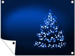 Affiche De Jardin Abstrait Sapin De Noël Lumineux 80x60 Cm - Toile De Jardin / Toile D'extérieur / Peintures D'extérieur (décoration De Jardin) -Jingle Bells Boutique 1200x897 2