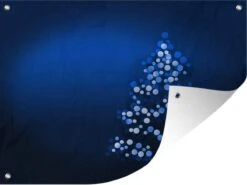 Affiche De Jardin Abstrait Sapin De Noël Lumineux 80x60 Cm - Toile De Jardin / Toile D'extérieur / Peintures D'extérieur (décoration De Jardin)