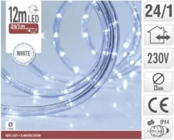 Éclairage De Éclairage De Noël Tuyau D'éclairage Blanc Extérieur 12 Mètres - éclairage Tuyau