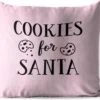 Coussins D'extérieur - Jardin - Citation Biscuits Pour Père Noël Décoration Murale Noël Rose Pastel - 40x40 Cm -Jingle Bells Boutique 1200x979 2