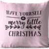Coussins D'extérieur - Jardin - Citation De Noël Passez Un Joyeux Petit Noël Sur Fond Rose - 50x50 Cm -Jingle Bells Boutique 1200x979 22