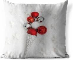 Coussins D'extérieur - Jardin - Les Boules De Sapin De Noël En Forme De Glace - 50x50 Cm