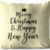 Coussins D' Extérieur - Jardin - Citation De Noël Joyeux Noël Et Happy Année Sur Fond Jaune - 50x50 Cm -Jingle Bells Boutique 1200x979 42