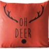 Coussins D'extérieur - Jardin - Citation De Noël Oh Cerf Sur Fond Rouge - 60x60 Cm -Jingle Bells Boutique 1200x979 44
