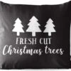 Coussins D'extérieur - Jardin - Citation De Noël Fraîchement Coupés Sur Fond Noir - 60x60 Cm