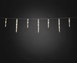 Konstsmide Eclairage De Éclairage De Noël Extérieur - Éclairage Sur Cordon Régulateur De Vitesse à Cordon Icicle LED 96 Lumières - 7,75 Mètres - Blanc Chaud