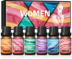 Huile Essentielle De Parfum 6 Pièces - Ensemble D'huiles De Parfum Pour Femme - 100 % Puur Et Naturelles - Coffret Cadeau De Noël - Cadeau Saint Valentin - Cadeau Fête Des Pères - Cadeau D'anniversaire - Convient Pour Aroma Diffuser