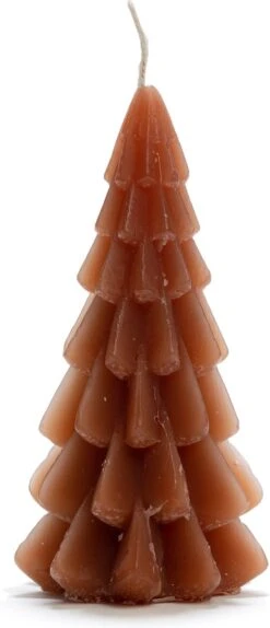 Bougie Sapin De Noël Rustik Lys - Rouille - 6,3 X 12 Cm - 13 Heures De Combustion