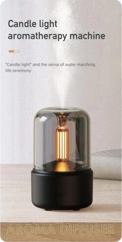 Viatel USB Creative Bougie Lampe Veilleuse Bureau 3D Flamme Aromathérapie Salon Chambre Humidificateur Saint Valentin Cadeaux De Noël