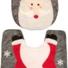 Flightmode - Décoration De Noël Rayinblue Pour Siège De Toilette, Couvercle De Couvercle De Toilette Et Tapis De Toilette, Décor De Père Noël