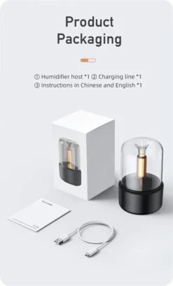 Viatel USB Creative Bougie Lampe Veilleuse Bureau 3D Flamme Aromathérapie Salon Chambre Humidificateur Saint Valentin Cadeaux De Noël -Jingle Bells Boutique 725x1200