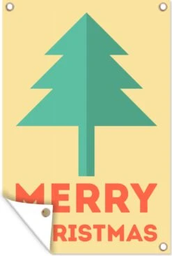 Illustration D'un Sapin De Noël Avec La Citation Joyeux Noël 40x60 Cm