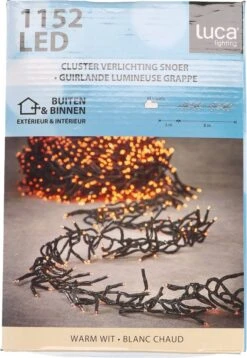 Luca Lighting Guirlande Lumineuse De Noël - Extérieur - 1152 Lumières Extra Blanc Chaud - Fonction Flash - 800 Cm -Jingle Bells Boutique 829x1200