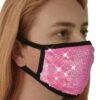 Masque Buccal à Paillettes - Lavable - Réutilisable - Rose Vif - Masque Buccal - Paillettes - Ajustable - 2 Couches - Coton - Paillettes - Noël & Sinterklaas