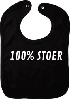 Bavoir 100% Cool - Zwart - Cadeau Maternité - Cadeau Baby Shower - Noël - Gender Reveal - Sinterklaas - Enceinte - Naissance - Bavoir Avec Bouton Poussoir