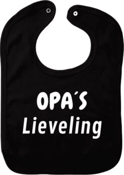 Bavoir Préféré De Grand-père - Zwart - Cadeau De Maternité - Cadeau De Baby Shower - Noël - Révélation Du Genre - Saint-Nicolas - Enceinte - Naissance - Bavoir Avec Bouton Poussoir