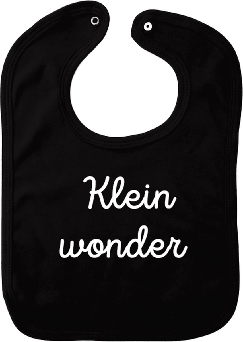 Bavoir Klein Wonder - Zwart - Cadeau De Maternité - Cadeau De Babyshower - Noël - Révélation Du Sexe - Sinterklaas - Enceinte - Naissance - Bavoir Avec Bouton Poussoir 3 Bavoir Klein Wonder - Zwart - Cadeau De Maternité - Cadeau De Babyshower - Noël - Révélation Du Sexe - Sinterklaas - Enceinte - Naissance - Bavoir Avec Bouton Poussoir