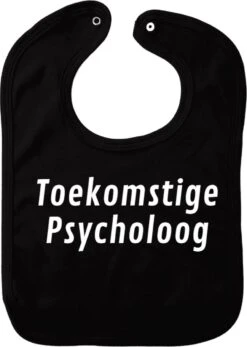 Bavoir Future Psychologue - Zwart - Cadeau Maternité - Cadeau Babyshower - Noël - Gender Reveal - Sinterklaas - Enceinte - Naissance - Bavoir Avec Bouton Poussoir