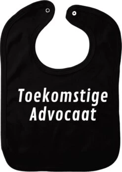 Bavoir Futur Avocat - Zwart - Cadeau De Maternité - Cadeau De Babyshower - Noël - Révélation Du Sexe - Saint-Nicolas - Enceinte - Naissance - Bavoir Avec Bouton Poussoir