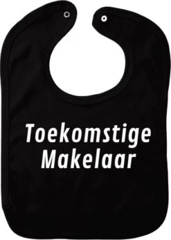 Bavoir Futur Courtier - Zwart - Cadeau De Maternité - Cadeau De Babyshower - Noël - Révélation Du Genre - Saint-Nicolas - Enceinte - Naissance - Bavoir Avec Bouton Poussoir