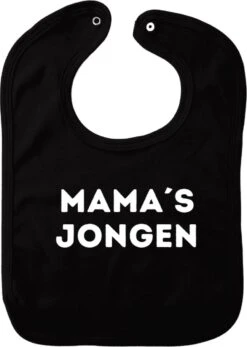 Bavoir Garçon De Maman - Zwart - Cadeau De Maternité - Cadeau De Baby Shower - Noël - Révélation Du Genre - Saint-Nicolas - Enceinte - Naissance - Bavoir Avec Bouton Poussoir