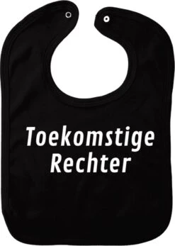 Bavoir Du Futur Juge - Zwart - Cadeau De Maternité - Cadeau De Babyshower - Noël - Révélation Du Sexe - Sinterklaas - Enceinte - Naissance - Bavoir Avec Bouton Poussoir