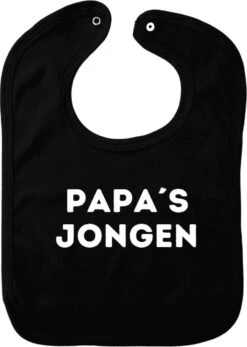 Bavoir Garçon à Papa - Zwart - Cadeau De Maternité - Cadeau De Babyshower - Noël - Révélation Du Genre - Saint-Nicolas - Enceinte - Naissance - Bavoir Avec Bouton Poussoir