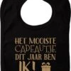 Bavoir Avec Texte - Le Plus Beau Cadeau De Cette Année C'est Moi - Zwart Avec Or - Cadeau - Noël - Sinterklaas - Cadeau De Maternité - Baby Shower - Enceinte - Naissance - Bavoir - Bavoir