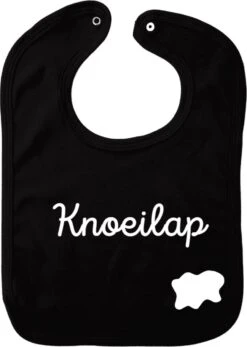 Bavoir De Mess - Zwart - Cadeau De Maternité - Cadeau De Baby Shower - Noël - Révélation Du Genre - Saint-Nicolas - Enceinte - Naissance - Bavoir Avec Bouton Poussoir