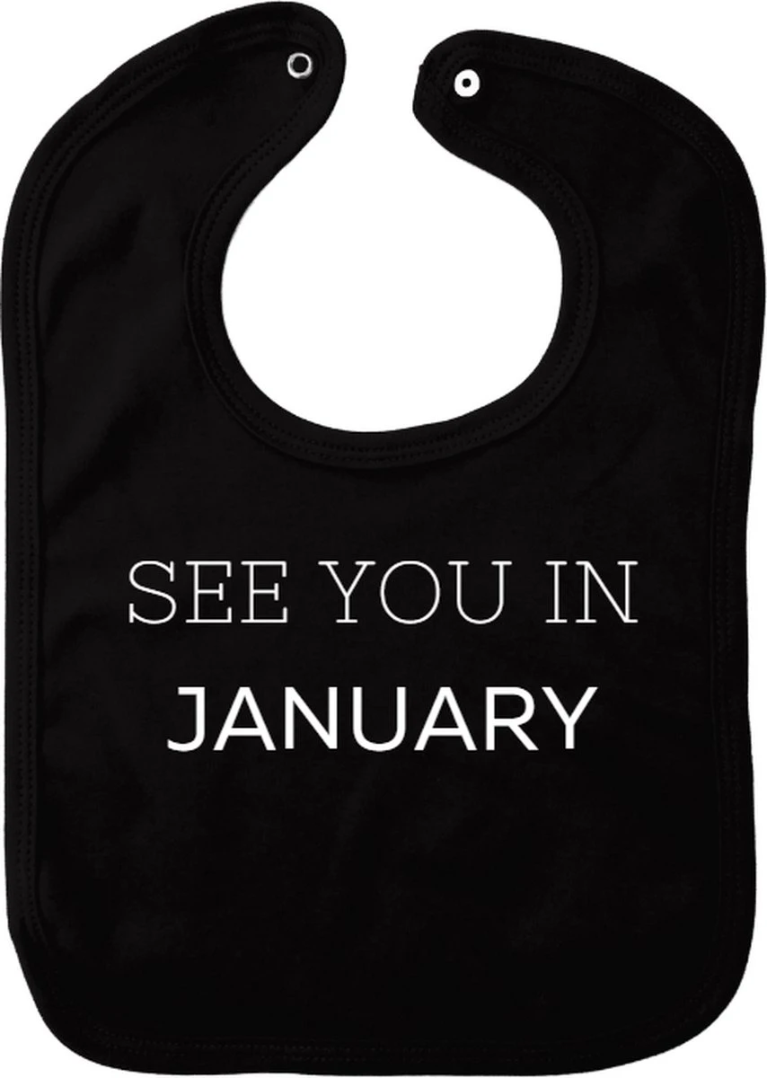 Bavoir De Janvier - Zwart - Cadeau De Maternité - Cadeau De Baby Shower - Noël - Révélation Du Genre - Saint-Nicolas - Enceinte - Naissance - Bavoir Avec Bouton Poussoir 3 Bavoir De Janvier - Zwart - Cadeau De Maternité - Cadeau De Baby Shower - Noël - Révélation Du Genre - Saint-Nicolas - Enceinte - Naissance - Bavoir Avec Bouton Poussoir