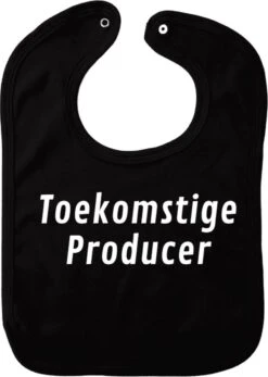 Bavoir Du Futur Producteur - Zwart - Cadeau De Maternité - Cadeau De Babyshower - Noël - Révélation Du Genre - Saint-Nicolas - Enceinte - Naissance - Bavoir Avec Bouton Poussoir