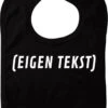 Bavoir Personnalisé Avec Eigen Texte - Zwart - Cadeau De Maternité - Cadeau De Baby Shower - Noël - Révélation Du Genre - Sinterklaas - Enceinte - Naissance - Bavoir Avec Bouton Poussoir