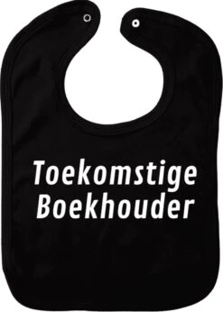 Bavoir Future Comptable - Zwart - Cadeau Maternité - Cadeau Babyshower - Noël - Gender Reveal - Sinterklaas - Enceinte - Naissance - Bavoir Avec Bouton Poussoir