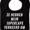 Ils Ont Mis Ma Super Cape Sur Le Mauvais Bavoir - Zwart - Cadeau De Maternité - Cadeau De Baby Shower - Noël - Révélation Du Genre - Sinterklaas - Enceinte - Naissance - Bavoir Avec Bouton Poussoir