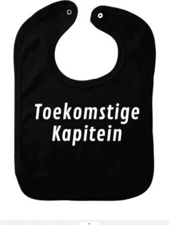 Bavoir Du Futur Capitaine - Zwart - Cadeau De Maternité - Cadeau De Babyshower - Noël - Révélation Du Sexe - Sinterklaas - Enceinte - Naissance - Bavoir Avec Bouton Poussoir